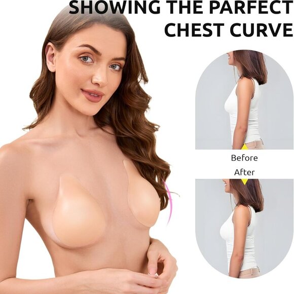 2025 Push Up Sticky Bra for Women, Reusable Invisible Silicone Adhesive Bra for - Picture 4 of 6